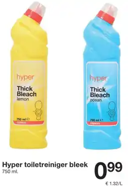 Zeeman Hyper toiletreiniger bleek aanbieding