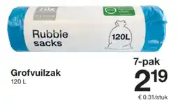 Zeeman Grofvuilzak aanbieding