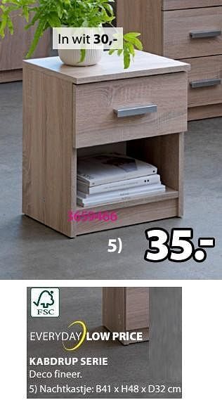 Jysk Kabdrup nachtkastje aanbieding