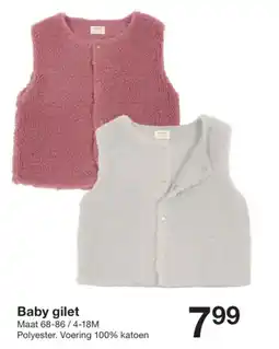 Zeeman Baby gilet aanbieding