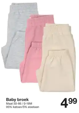 Zeeman Baby broek aanbieding