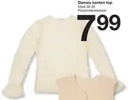 Zeeman Dames kanten top aanbieding