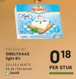 Bidfood Président smeltkaas light 8% aanbieding