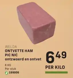 Bidfood Welda ontvette ham pic nic ontzwoerd en ontvet aanbieding