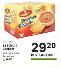 Bidfood Soubry beschuit vierkant aanbieding