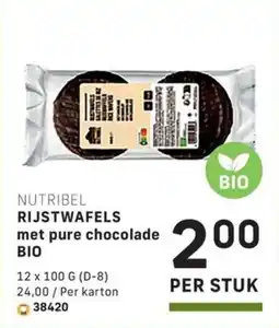 Bidfood BIO Nutribel rijstwafels met pure chocolade aanbieding