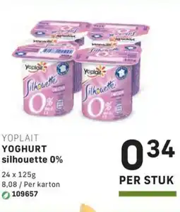Bidfood Yoplait yoghurt silhouette 0% aanbieding