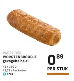 Bidfood Pastridor worstenbroodje gevogelte halal aanbieding