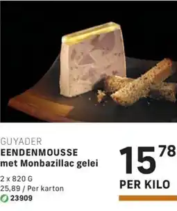 Bidfood Guyader eendenmousse met monbazillac gelei aanbieding