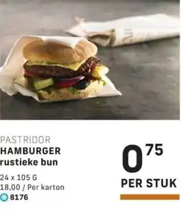 Bidfood Pastridor hamburger rustieke bun aanbieding