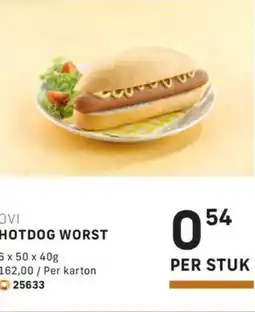 Bidfood Ovi hotdog worst aanbieding