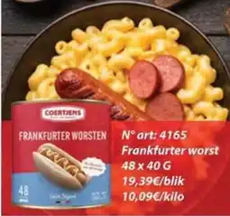 Bidfood Frankfurter worst aanbieding