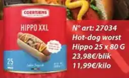Bidfood Hot-dog worst hippo aanbieding