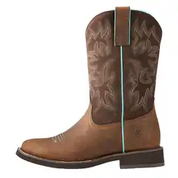 Decathlon Leren westernlaarzen voor dames Ariat Delilah Round Toe aanbieding