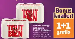 Albert Heijn Tout Bien Average Belgian pils 6 x 0.33 literblikjes aanbieding