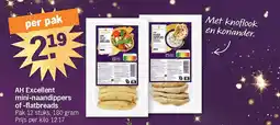 Albert Heijn AH Excellent mini-naandippers of -flatbreads aanbieding