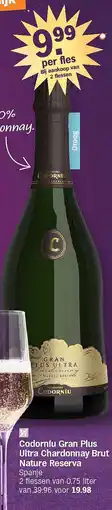 Albert Heijn Codorníu Gran Plus Ultra Chardonnay Brut Nature Reserva aanbieding