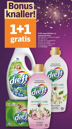 Albert Heijn Dreft wasmiddelen en wasverzachters aanbieding