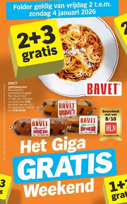 Albert Heijn BAVET pastasauzen aanbieding