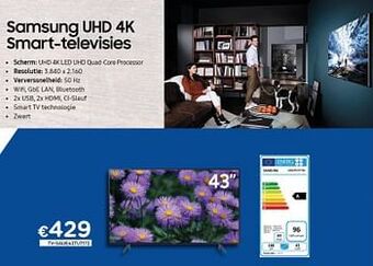 CompuDeals Samsung uhd 4k smart-televisies aanbieding