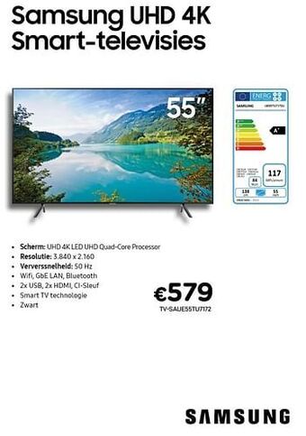 CompuDeals Samsung uhd 4k smart-televisies aanbieding