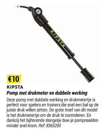 Decathlon Pomp met drukmeter en dubbele werking aanbieding