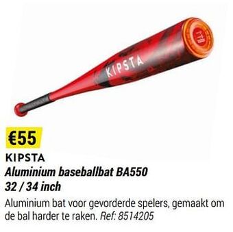 Decathlon Aluminium baseballbat ba550 aanbieding