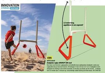 Decathlon Doelpalen rugby airdrop 500 rood aanbieding