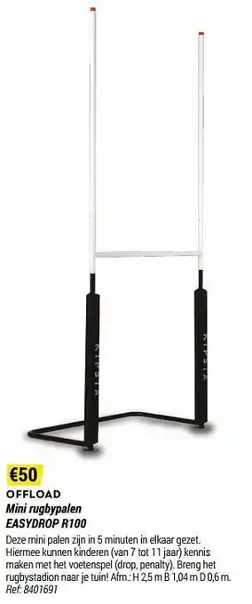 Decathlon Mini rugbypalen easydrop r100 aanbieding