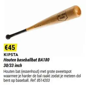 Houten baseballbat ba180