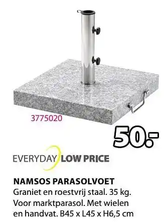 Jysk Namsos parasolvoet aanbieding