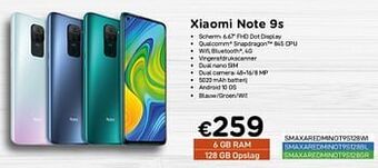 CompuDeals Xiaomi note 9s aanbieding