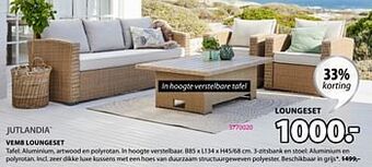 Jysk Vemb loungeset aanbieding