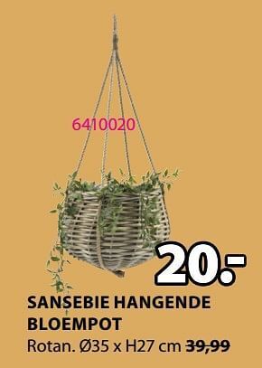 Jysk Sansebie hangende bloempot aanbieding
