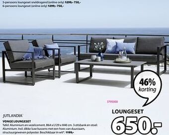 Jysk Vonge loungeset aanbieding