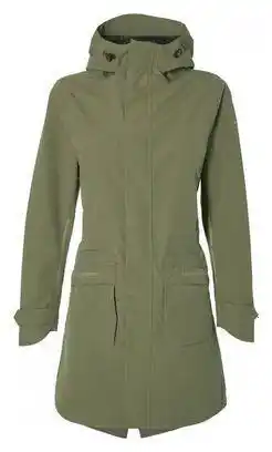 Decathlon Basil Mosse bicycle rain parka Olive Women aanbieding