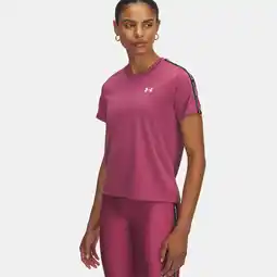 Decathlon T‑shirt Ua Tech Met Logo‑band Voor Dames Under Armour Fuchsia En Zwart aanbieding