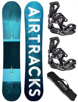 Decathlon Snowboardset voor heren Blue Drifter Hybrid Rocker Wide + Master bindingen, maat aanbieding