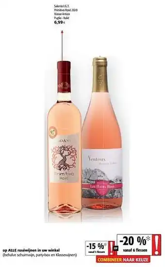 Colruyt Salento i.g.t. primitivo rosé 2020 masso antico puglia - italië aanbieding