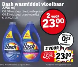 Kruidvat Dash wasmiddel vloeibaar aanbieding