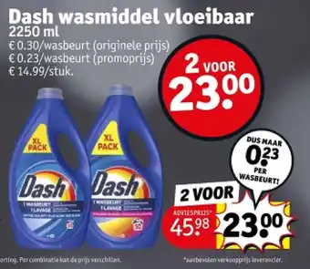 Kruidvat Dash wasmiddel vloeibaar aanbieding
