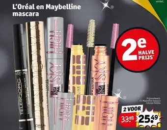 L'Oréal en Maybelline mascara