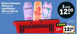Kruidvat Elseve shampoo 300 ml en conditioner 180 en 250 ml aanbieding