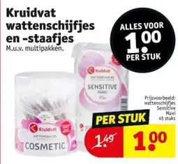 Kruidvat Kruidvat wattenschijfjes en-staafjes aanbieding