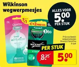Kruidvat Wilkinson wegwerpmesjes aanbieding