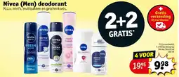 Kruidvat Nivea (Men) deodorant aanbieding