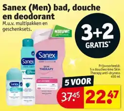 Kruidvat Sanex (Men) bad, douche en deodorant aanbieding