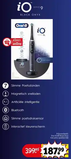 Kruidvat Oral-B i09 Black Onyx met extra opzetborstel aanbieding