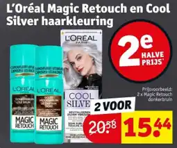 Kruidvat L'Oréal Magic Retouch en Cool Silver haarkleuring aanbieding