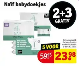 Kruidvat Naïf babydoekjes aanbieding